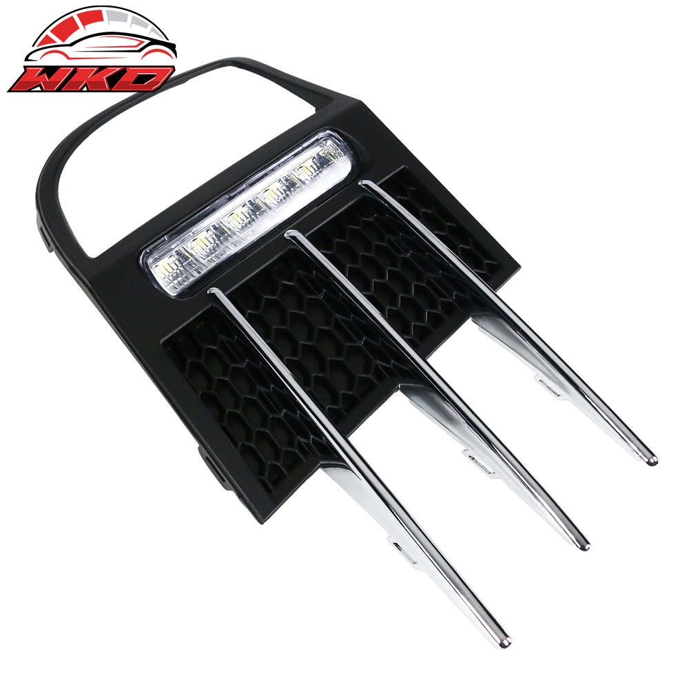 Fits 10-14 VW Golf MK6 GTI White LED Running Light DRL Fog Lights