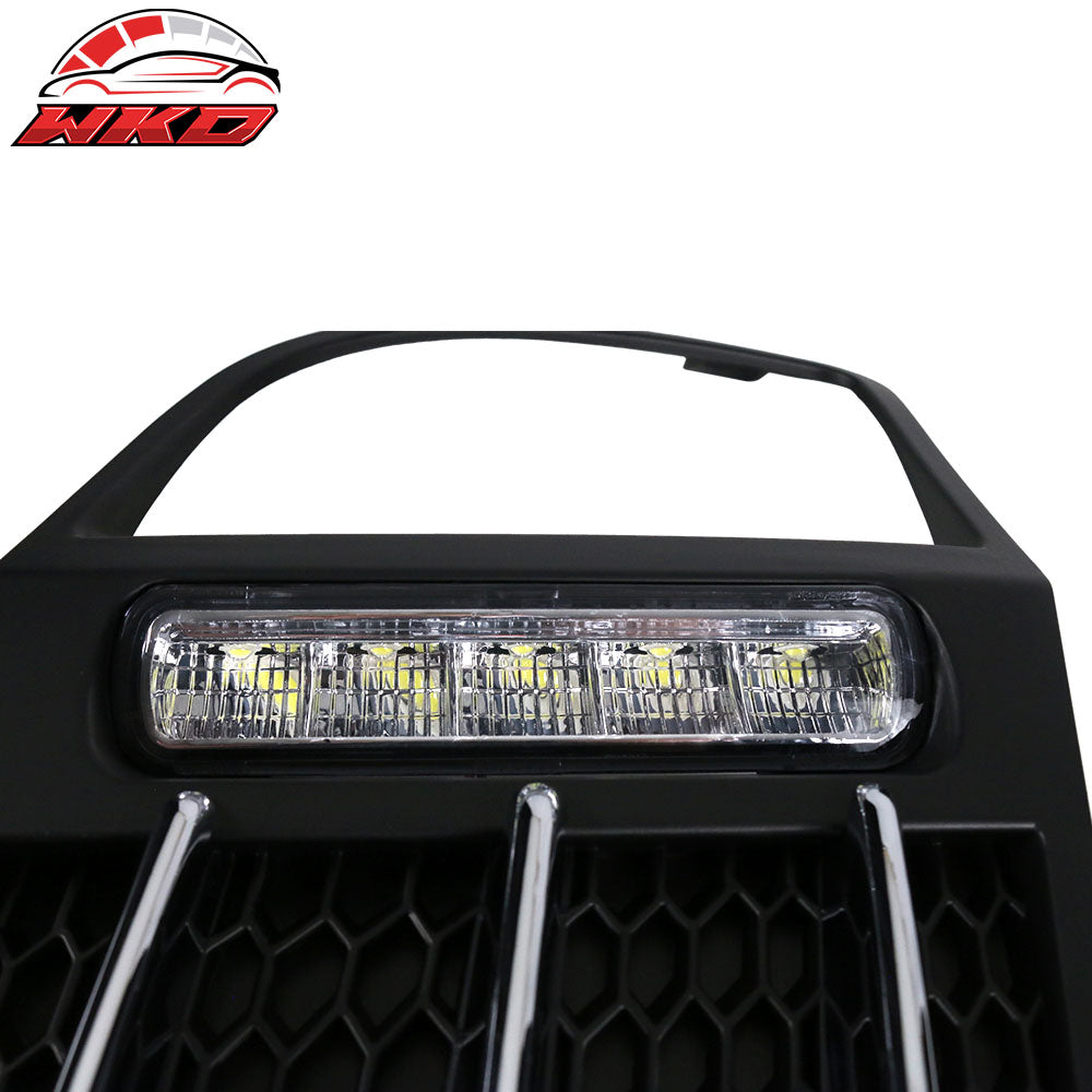 Fits 10-14 VW Golf MK6 GTI White LED Running Light DRL Fog Lights