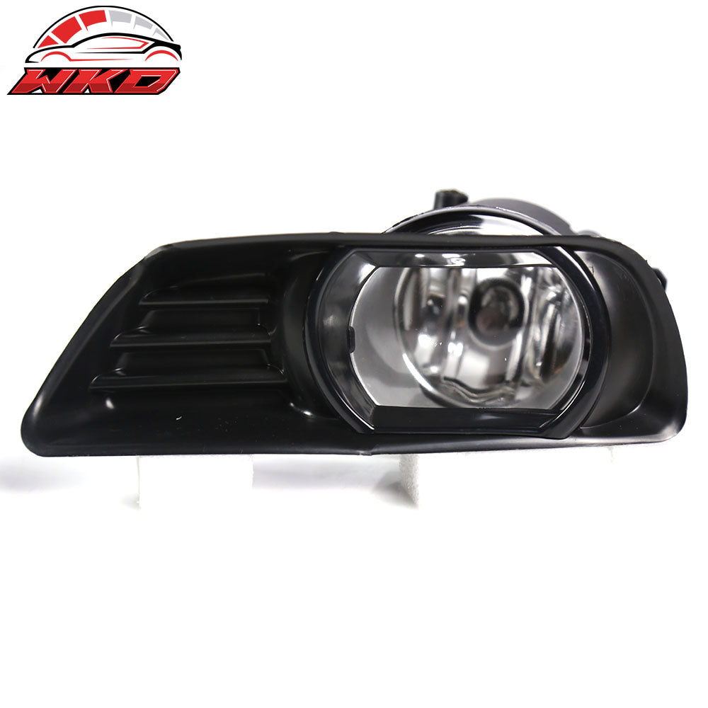 Fits 07-09 Toyota Camry 2PCS Front Bumper Clear Fog Lights Lamp W/Cover + Bezel