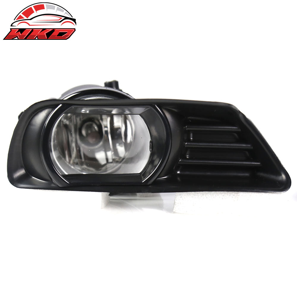 Fits 07-09 Toyota Camry 2PCS Front Bumper Clear Fog Lights Lamp W/Cover + Bezel