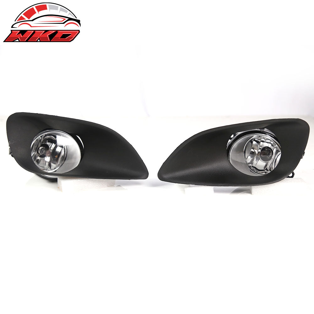 Fits 06-08 Toyota Yaris Sedan 2PCS Left & Right Front Bumper Clear Fog Lights