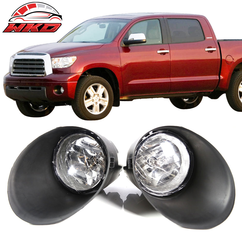 Fits 07-13 Toyota Tundra Fog Lights Replacement W/Clear Lens