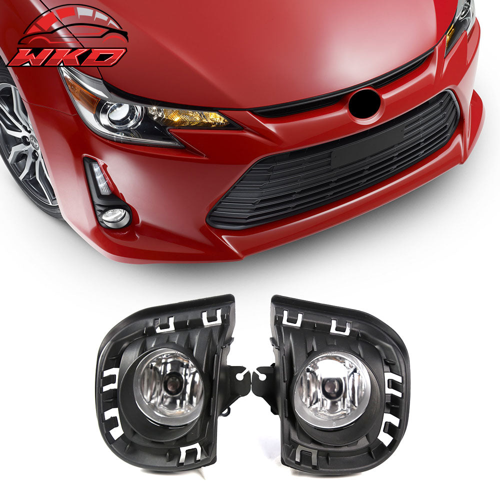 Fits 14-15 Scion tC Front Bumper Clear Fog Lights Left Right