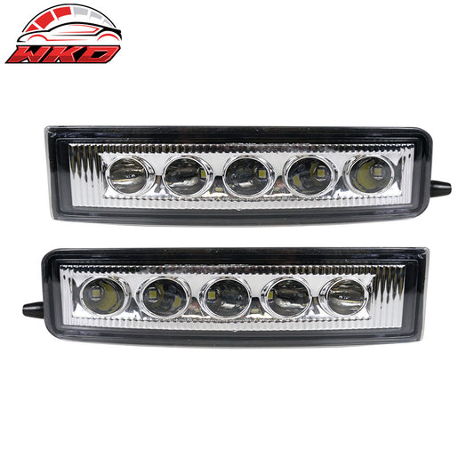 Wholesale 2003-2007 Scion xB White SMD 5x LED DRL Black Out Smoked Fog Lights - Bulk Orders & Dealer Pricing Available