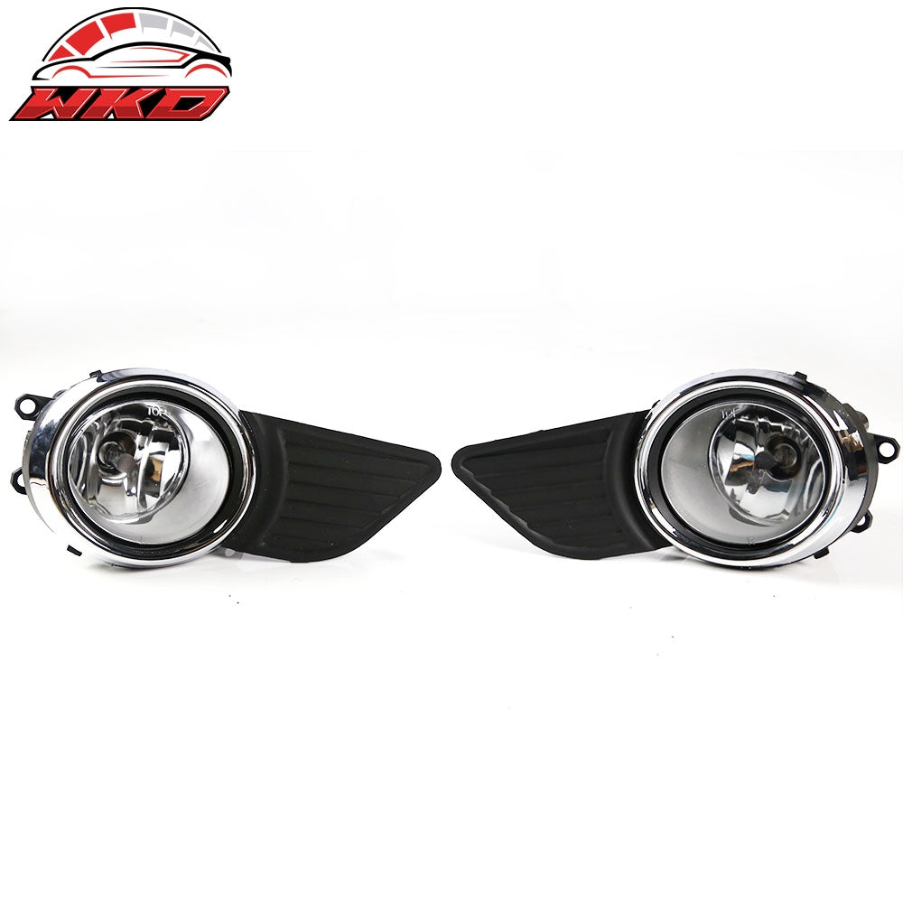 Wholesale 2011-2017 Toyota Sienna Chrome Clear Front Bumper Fog Lights Lamps 每 Bulk Orders & Dealer Pricing Available