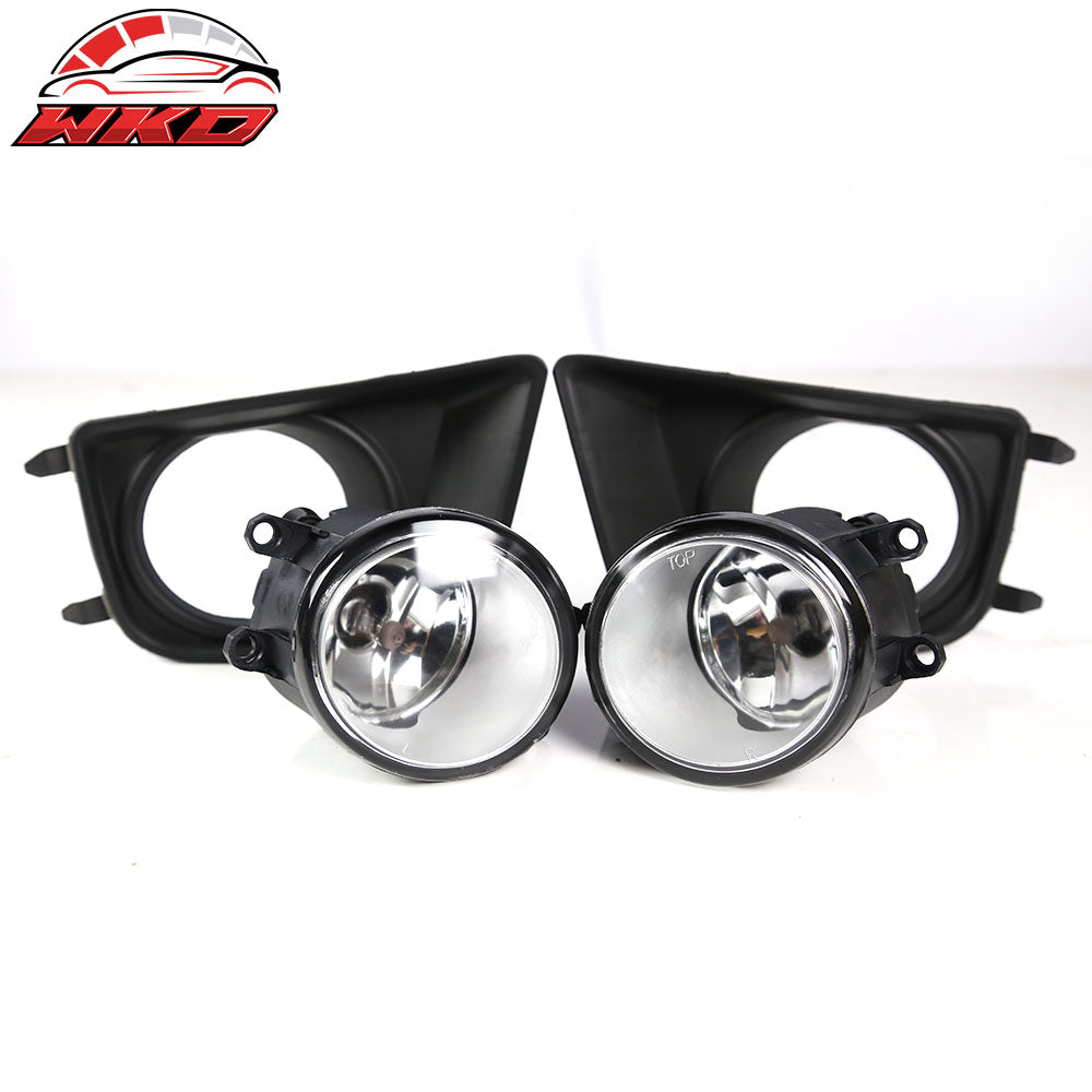 Fits 12-15 Toyota Tacoma 2PCS Front Bumper Fog Lights Lamp Kit W/Clear Lens