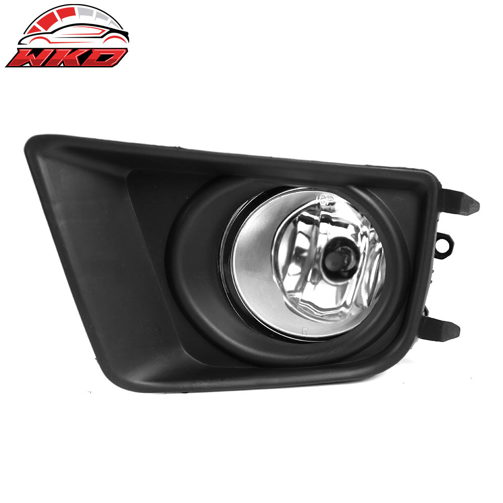 Fits 12-15 Toyota Tacoma 2PCS Front Bumper Fog Lights Lamp Kit W/Clear Lens