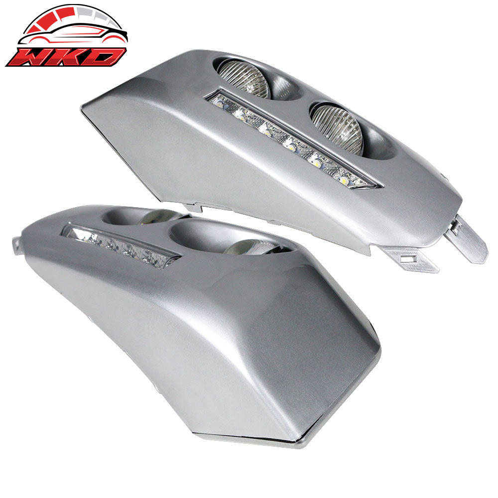 Fits 07-14 Toyota FJ Cruiser 2PCS Front Bumper Fog Lights Lamps DRL LR + RH