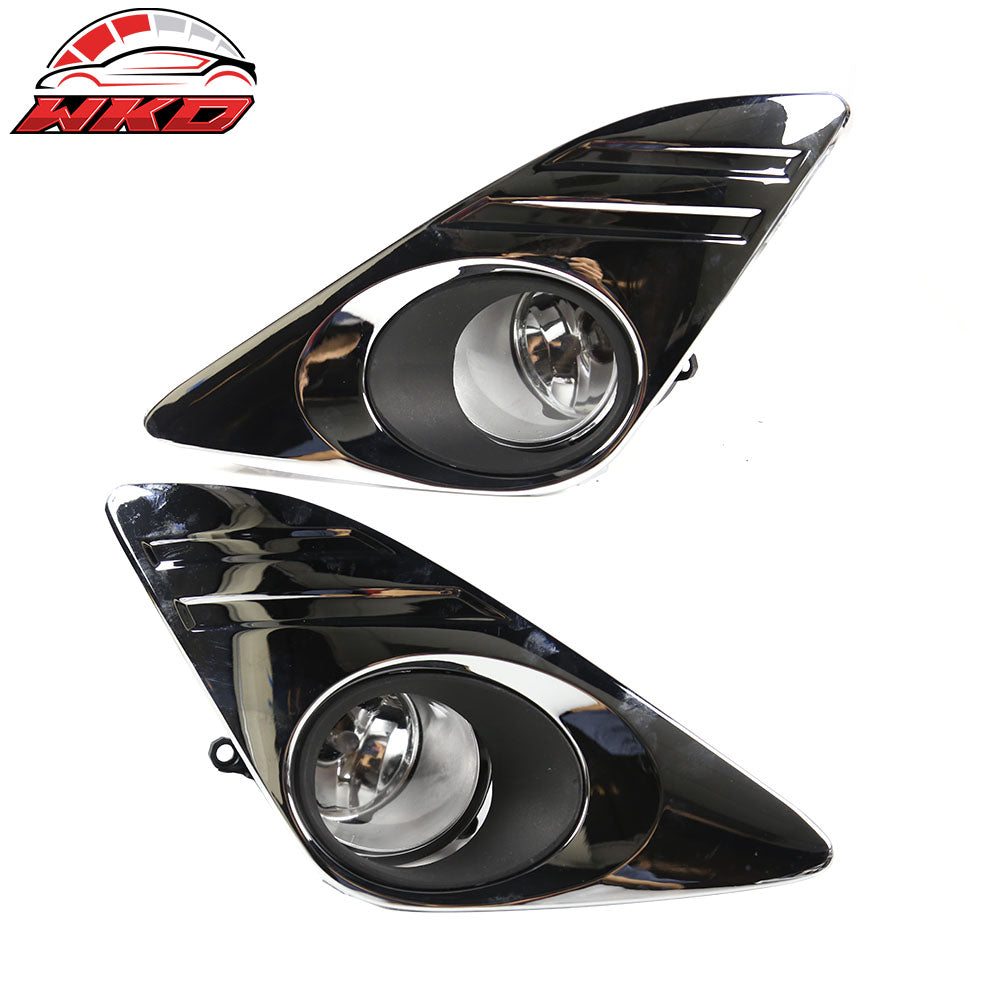Wholesale 2012-2014 Toyota Camry Front Bumper Fog Lights Chrome w/ Black Bezel - Bulk Orders & Dealer Pricing Available
