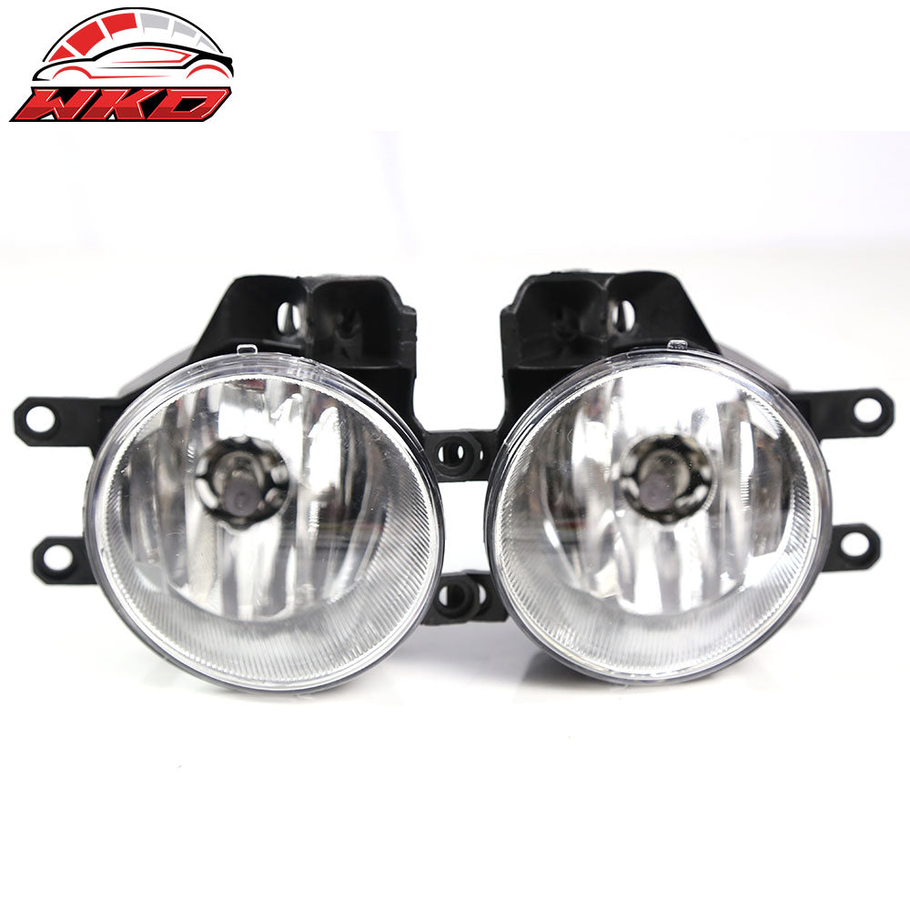 Fits 14-19 Toyota Tundra 2PC Left Right Front Bumper Fog Lights Lamp W/Clear Len