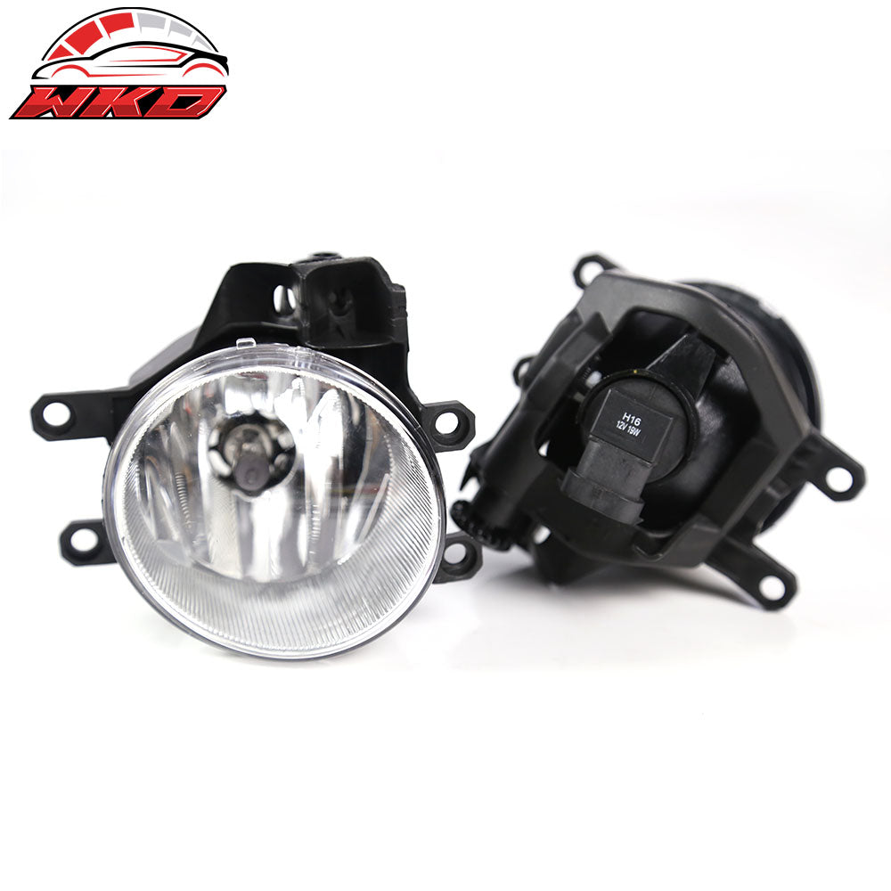 Fits 14-19 Toyota Tundra 2PC Left Right Front Bumper Fog Lights Lamp W/Clear Len