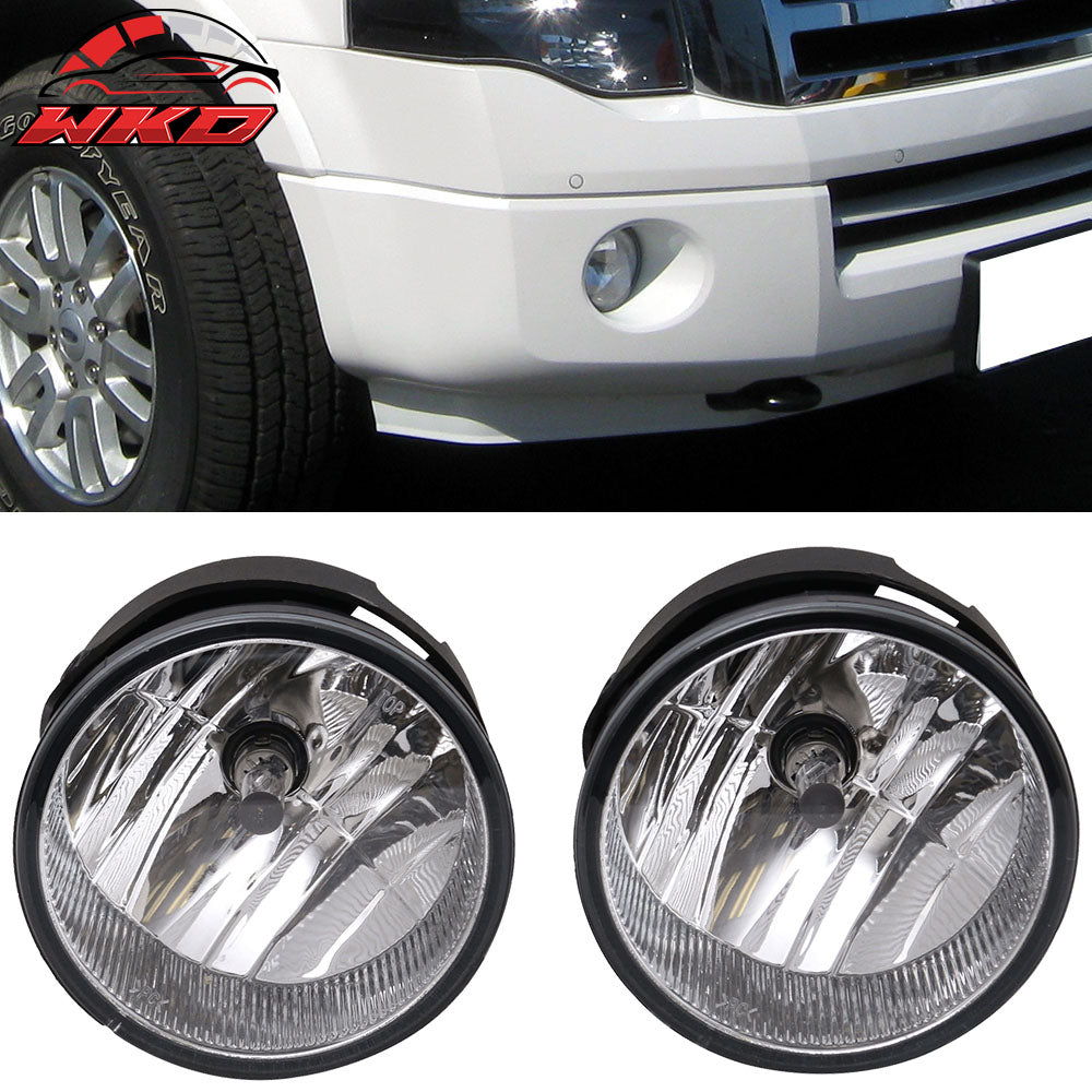 Fits 07-14 Ford Expedition & 08-11 Ranger 2PCS Front Bumper Fog Lights Lamps Kit