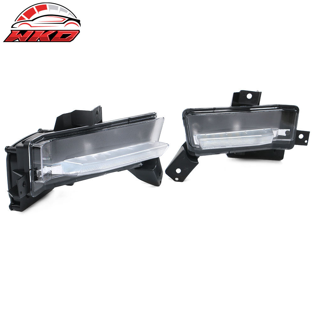 Fits 16-18 Chevy Camaro SS DRL Fog Lights Clear No Turn Signal Function 2Pc