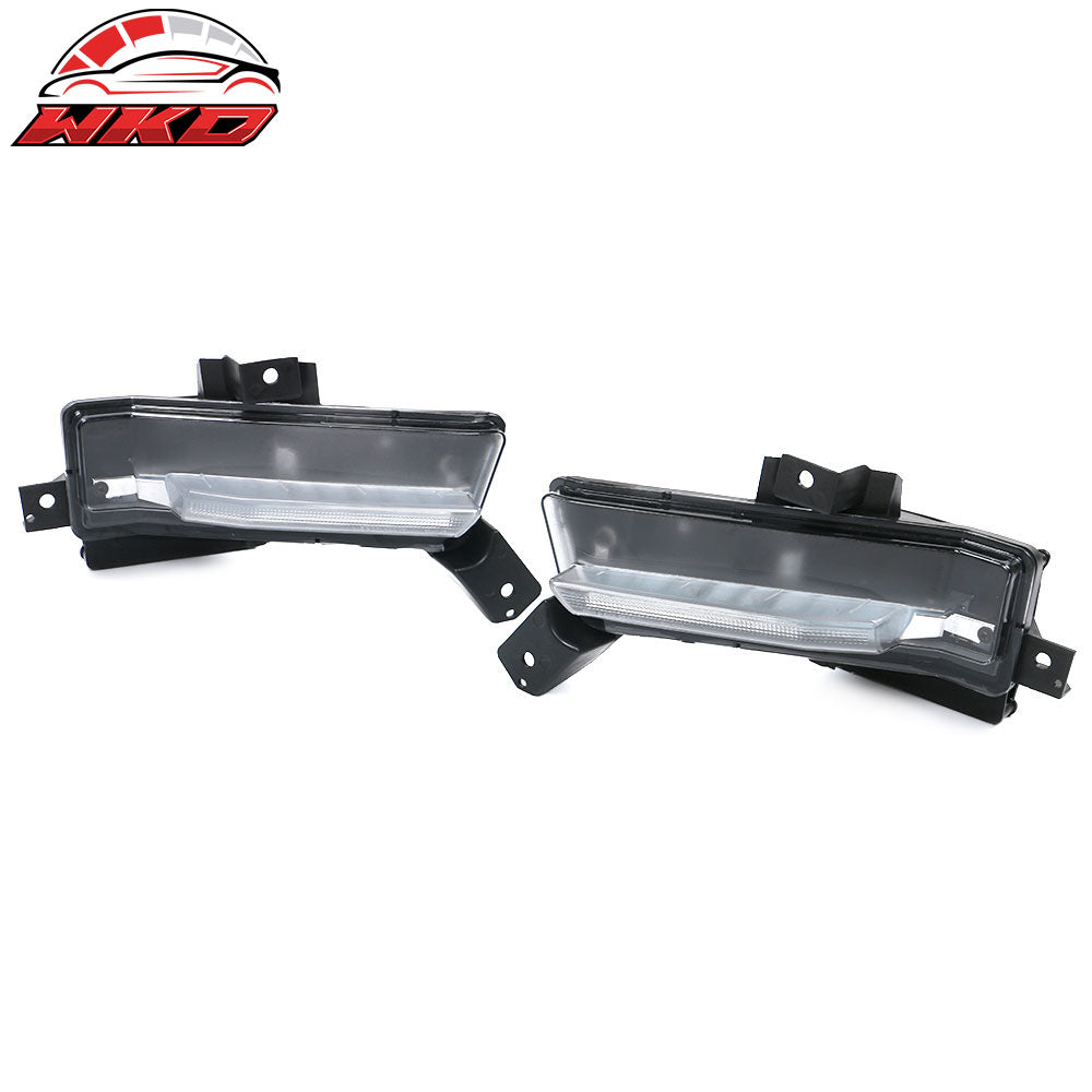 Fits 16-18 Chevy Camaro SS DRL Fog Lights Clear No Turn Signal Function 2Pc