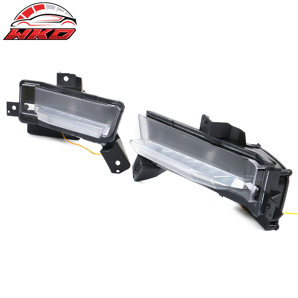 Fits 16-18 Chevy Camaro SS DRL Fog Lights Clear w/ Amber Turning Signal