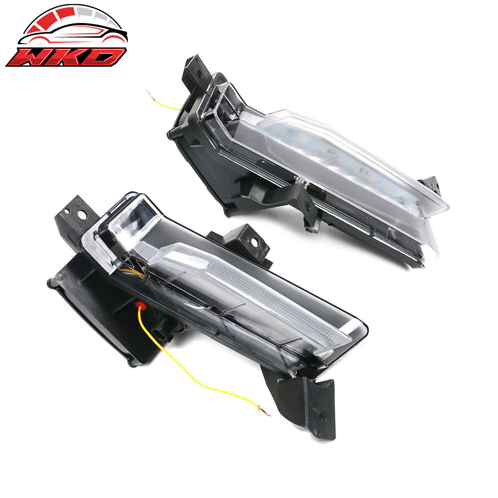 Fits 16-18 Chevy Camaro SS DRL Fog Lights Clear w/ Amber Turning Signal