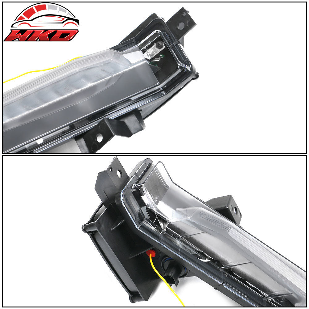 Fits 16-18 Chevy Camaro SS DRL Fog Lights Clear w/ Amber Turning Signal