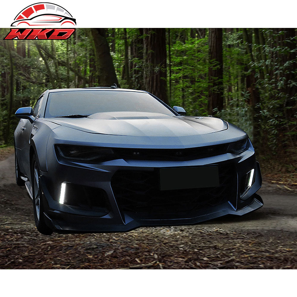 Fits 16-24 Chevy Camaro ZL1 2PCS DRL Fog Lights Front Bumper Driving Lamps Clear