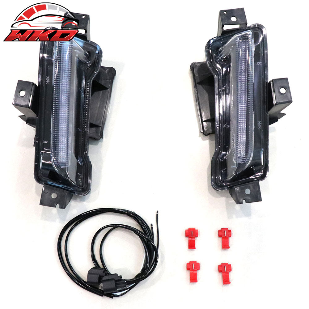 Fits 16-24 Chevy Camaro ZL1 2PCS DRL Fog Lights Front Bumper Driving Lamps Clear