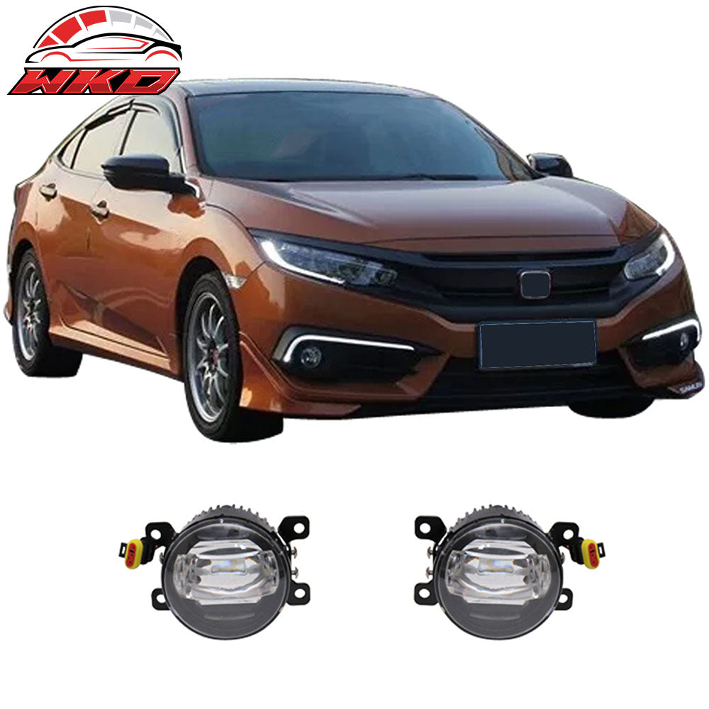 Fits Ford Mustang Focus 2PCS Front Fog Lights Lamps Clear Lens W/Wire Harness