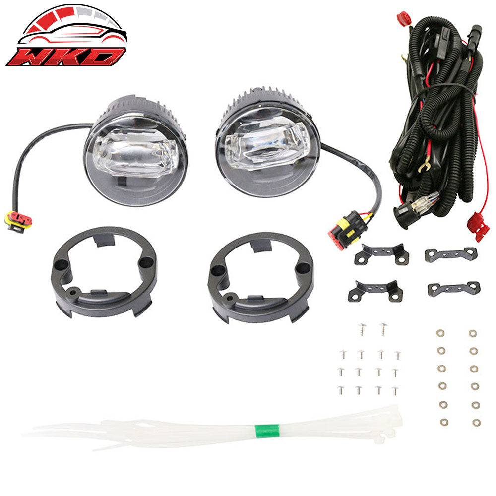 Fits Ford Mustang Focus 2PCS Front Fog Lights Lamps Clear Lens W/Wire Harness