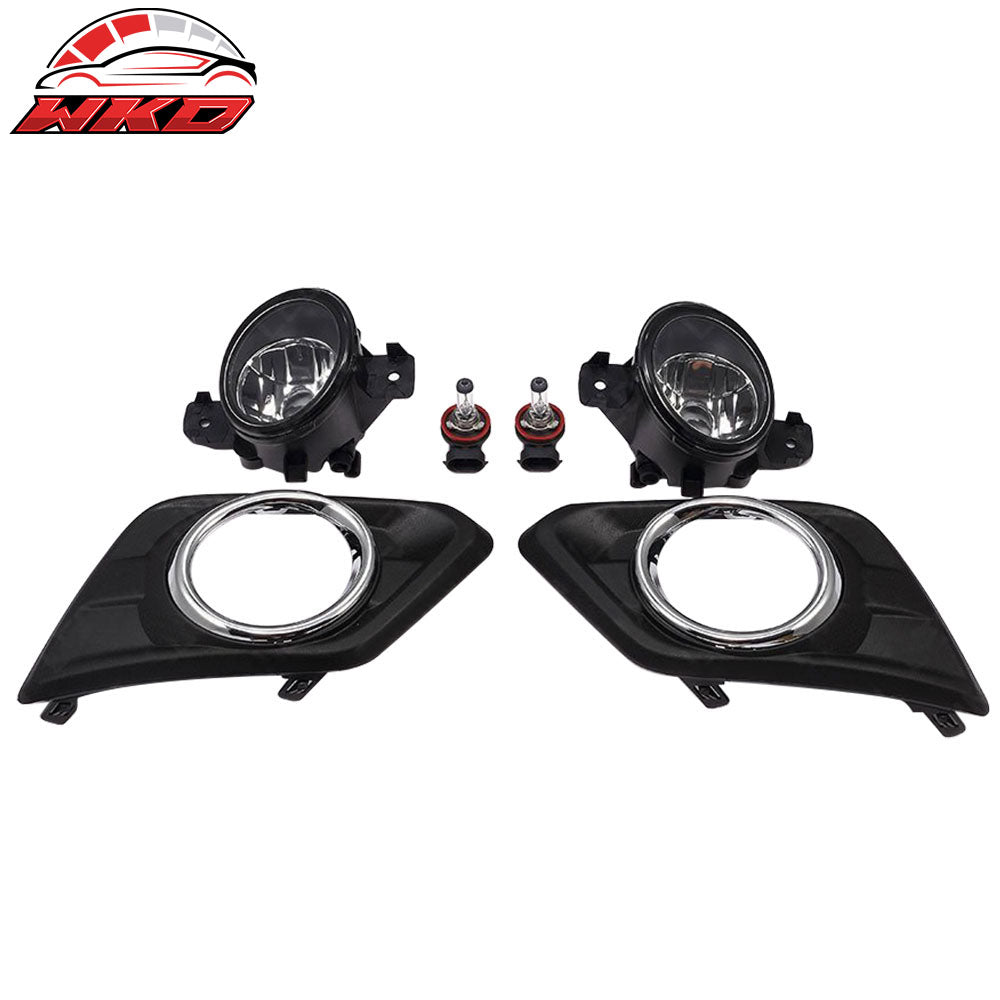 Fits 14-16 Nissan Rogue X-Rail 2PCS Fog Lights Lamps W/Wiring Kit + Switch