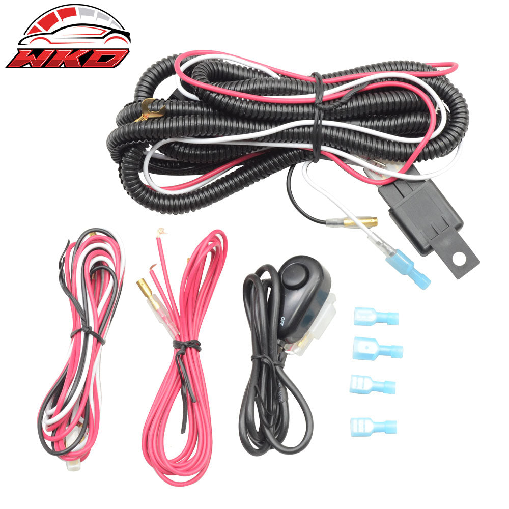 Wholesale Universal Fog Light Lamp Wiring Harness Kit LED Light Bar Switch Relay - Bulk Orders & Dealer Pricing Available