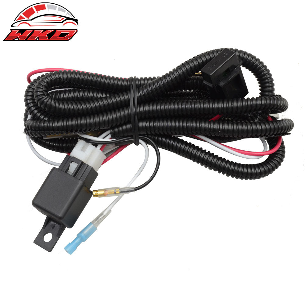 Universal Fog Lights Driving Lamp Wiring Harness Kit LED Light Bar Switch Relay