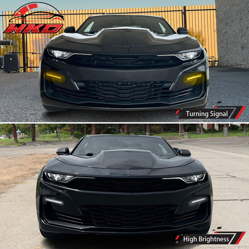 Fits 19-24 Chevy Camaro SS Daytime Running Light DRL LED Foglight W/ Turn Signal
