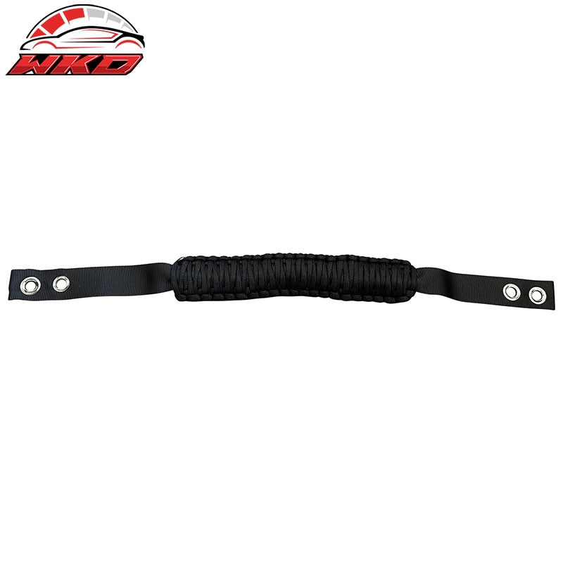 Fits 21-26 Ford Bronco 2/4Dr 2PC Black Nylon Roll Bar Grab Handles Paracord Grip
