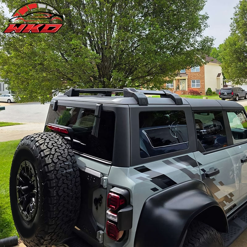 Wholesale 21-26 Ford Bronco 4DR Roof Rack W/ Rail Luggage Carrier Cross Bars Aluminum - Wikond Auto