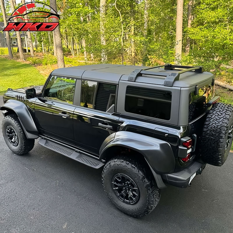 Wholesale 21-26 Ford Bronco 4DR Roof Rack W/ Rail Luggage Carrier Cross Bars Aluminum - Wikond Auto