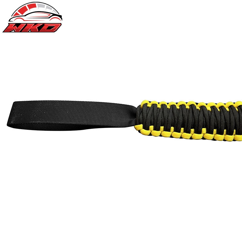 For 21-26 Ford Bronco 2PC Front Headrest Handle + 2PC Roll Bar Grab Yellow Nylon