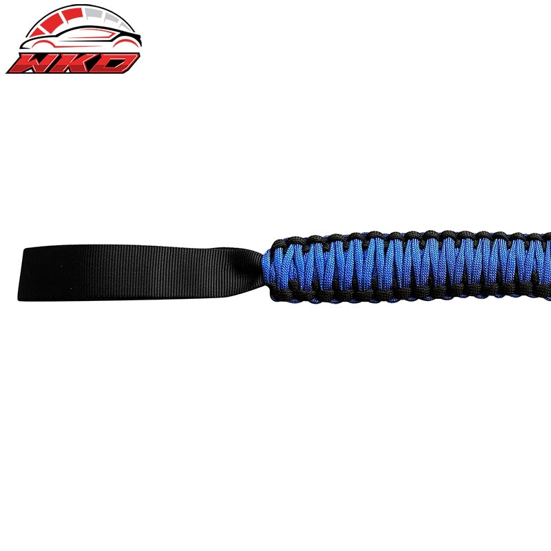 Fits 21-26 Ford Bronco Front Headrest Handles Roll Bar Grab Blue Nylon 2PCS