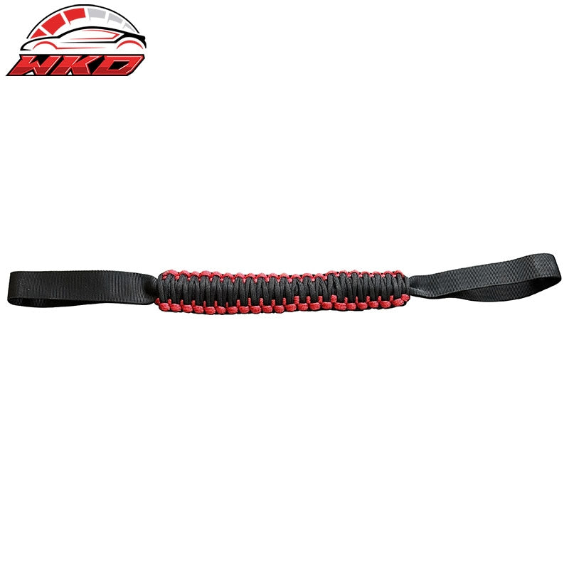 Fits 21-26 Ford Bronco Front Headrest Handles Roll Bar Grab Red Nylon 2PCS