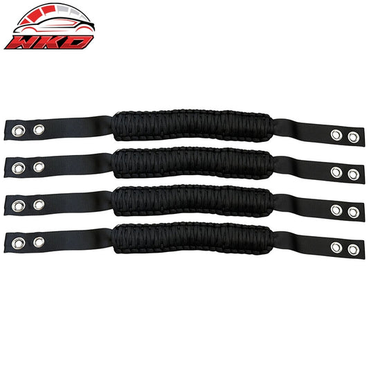 Wholesale 21-26 Ford Bronco 4PC Black Nylon Roll Bar Grab Handles Paracord Grip Handle