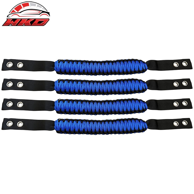 Wholesale 21-26 Ford Bronco 4PC Blue Nylon Roll Bar Grab Handles Paracord Grip Handle