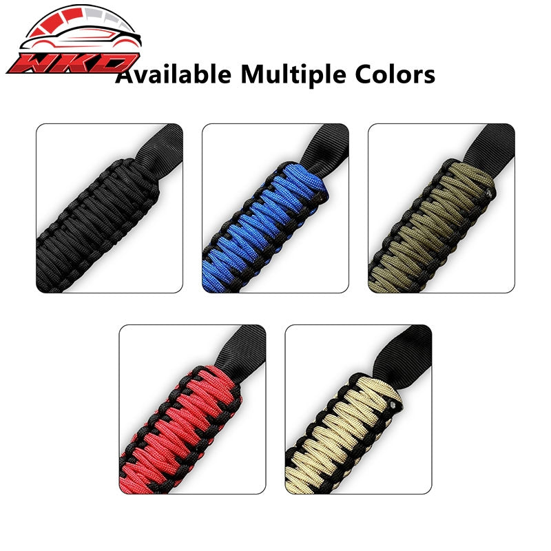 For 21-26 Ford Bronco 4PC Green Nylon Roll Bar Grab Handles Paracord Grip Handle