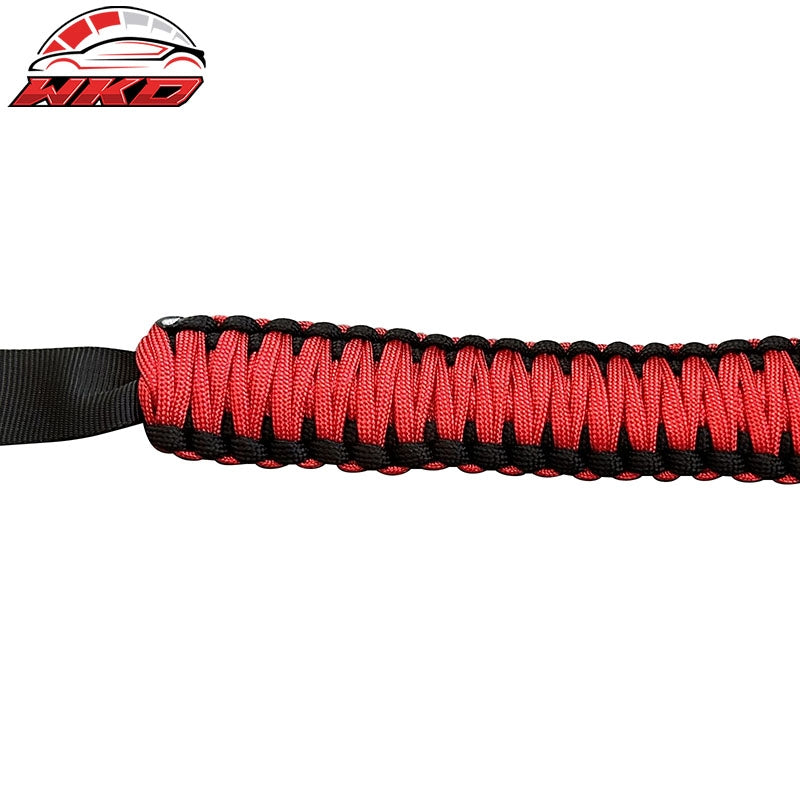 Fits 21-26 Ford Bronco 4PCS Red Nylon Roll Bar Grab Handles Paracord Grip Handle