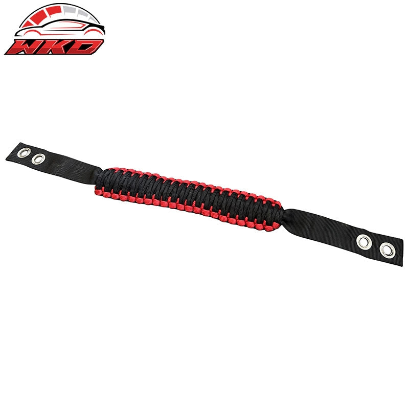 Fits 21-26 Ford Bronco 4PCS Red Nylon Roll Bar Grab Handles Paracord Grip Handle