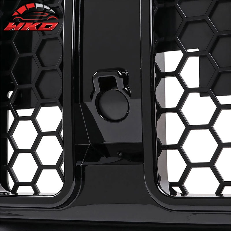 For 21-26 Ford Bronco Sport Upper Mesh Honeycomb Gloss Black Bumper Guard Grille