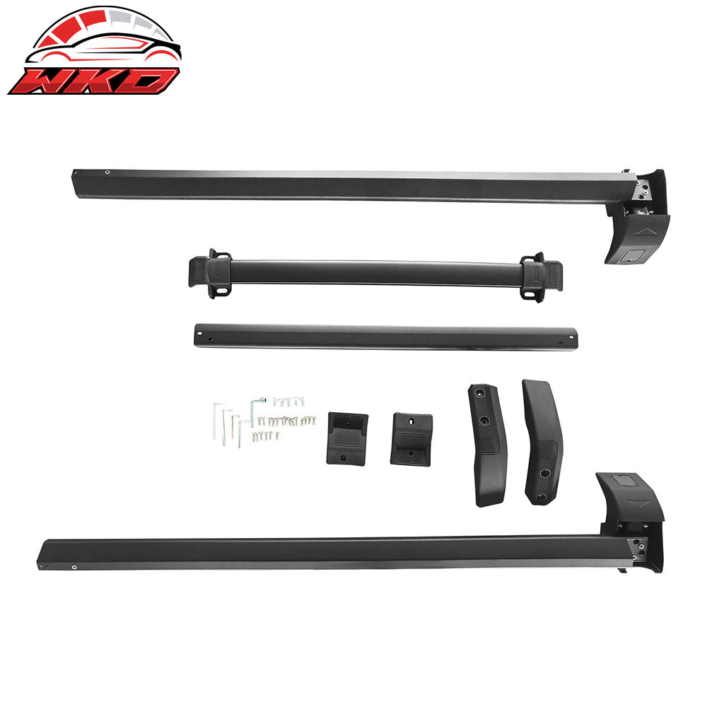 Fits 21-25 Ford Bronco Aluminum Roof Rack Rail Luggage Carrier W/ Cross Bars Kit