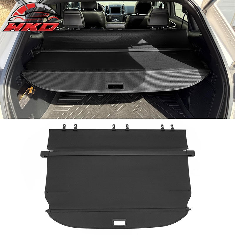 Fits 15-24 Ford Edge Retractable Rear Trunk Cargo Cover Carbon Fiber Texture