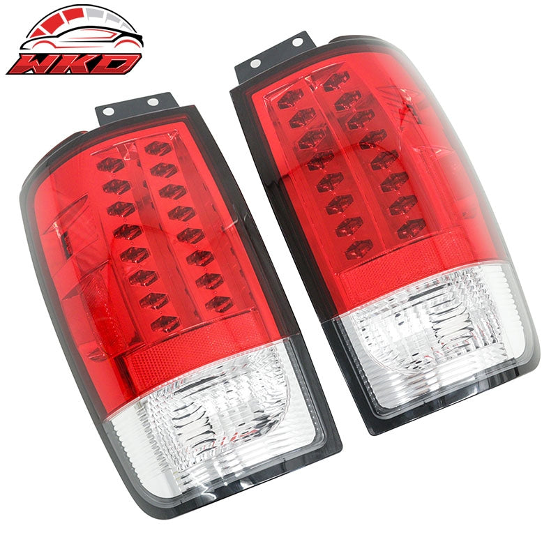 Fits 97-02 Ford Expedition RH LH Tail Lights Rear Brake Lamps Red & Clear Lens