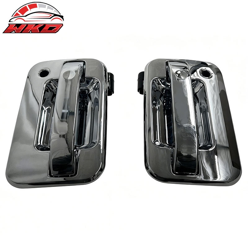 Fits 04-14 Ford F-150 Chrome Side Door Handle Cover Caps ABS with Key Holes