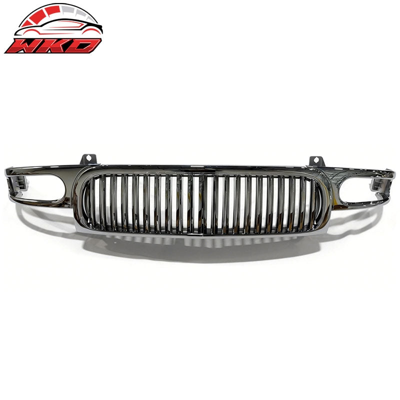 Wholesale 99-03 Ford F-150 Chrome Vertical Style Front Bumper Hood Upper Grille Trim