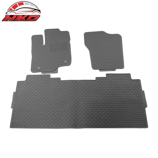 Wholesale 15-24 Ford F-150 Crew Cab Heavy Duty Gray Latex Floor Mats Front Second Row