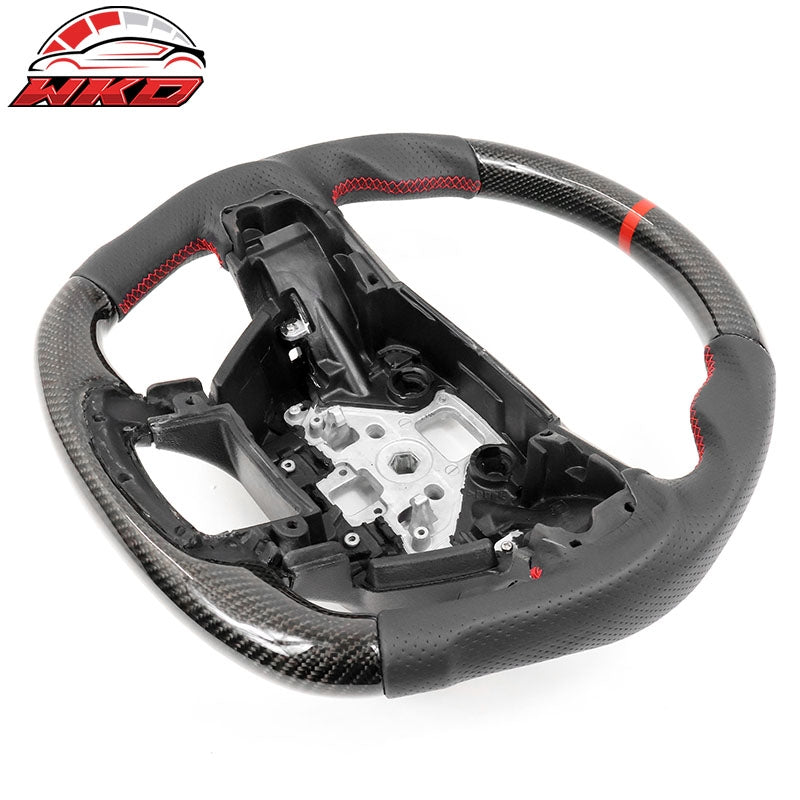Wholesale 15-22 Ford F-150 F-250 Steering Wheel Carbon Fiber W/Red Stitch & Indicator