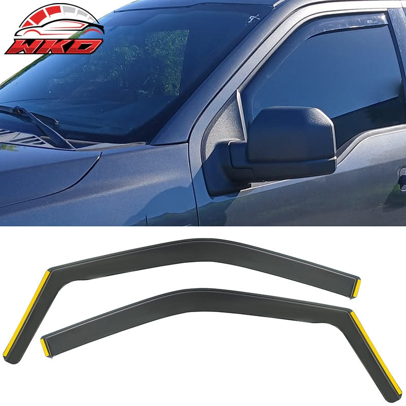 Wholesale 15-20 Ford F-150 17-22 F250 F350 Regular Cab Window Visor In-Channel Guard - Wikond Auto