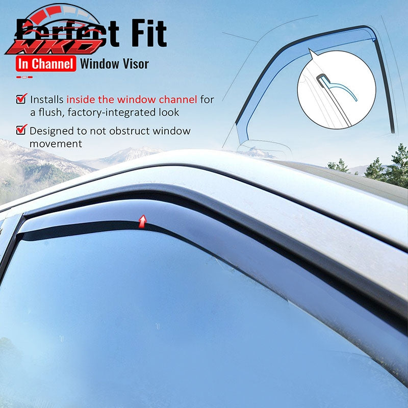 Wholesale 15-20 Ford F-150 17-22 F250 F350 Regular Cab Window Visor In-Channel Guard - Wikond Auto